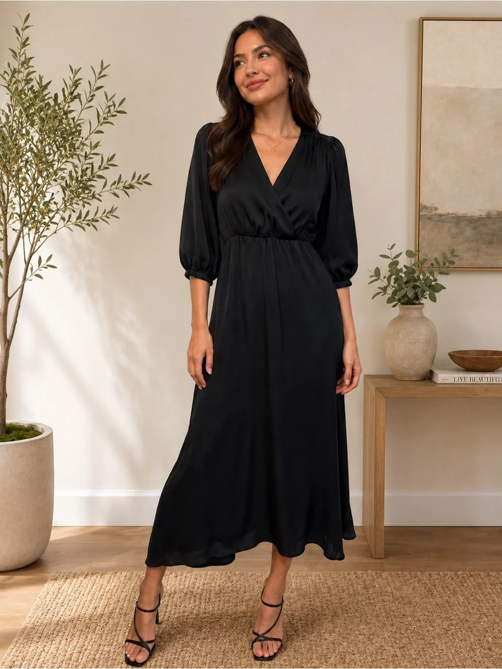 black long sleeve black tie dress Sleeve-Tie M 15 Maxidress Outfits to manuela formal weddings Color:As Photo(Ivory)